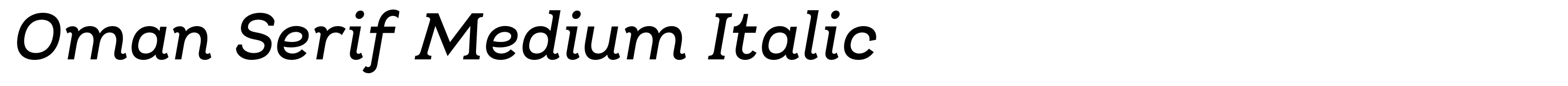 Oman Serif Medium Italic